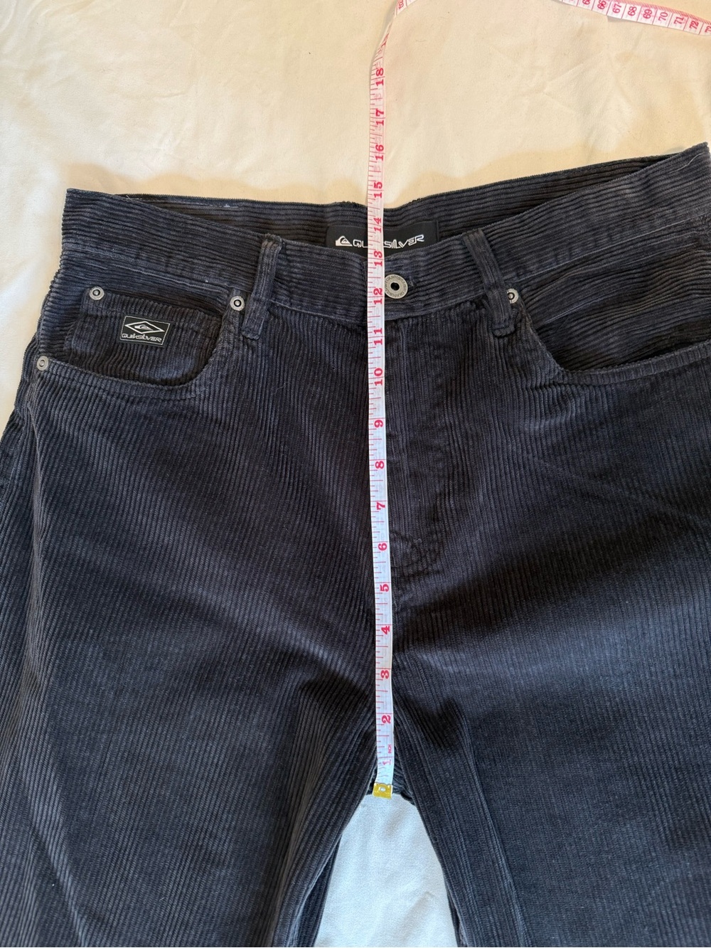 NWT Quicksilver Landers Cord Pants Regular Fit Corduroy 5-Pocket Black Men’s 32 - Picture 9 of 14